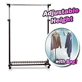 New Rolling Clothing / Garment Rack with Garment Rack Cover