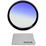 Goja Graduated Blue Color Filter for Camera Lens with 37MM Filter Thread + Premium MagicFiber Microfiber Cleaning Cloth
