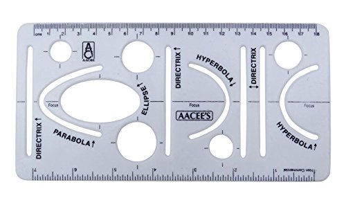 Stencil Parabola Matematico - 3 Righelli Per Disegno Curve Seno Coseno
