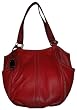 Women's Tignanello Purse Leather Handbag Power Pebble Round Shopper Glam Red