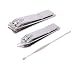 Three Seven Stainless Steel 3pc Nail Clipper Set (Silver)