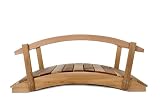 3' Western Red Cedar Wood Garden Bridge with Rails