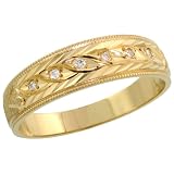 14 Karat Gold 6-Steinen Comfort Fit