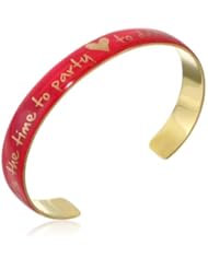 Mercedes Salazar "Fiesta" Handmade Enamel Now is the Time to Party Cuff Bracelet, 6"