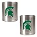 Michigan State Spartans NCAA 2pc Stainless Can Holder Set by Great American Products