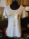 HOLLYWOOD MADE　（ハリウッドメイド）　レディース Ｔシャツ （ドレスTシャツ）　Miss Gold Perfume DT!  色：ホワイト