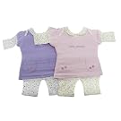 Baby Girls Little Princess Design, Short Sleeve Dress and Leggings Baby Clothing Set