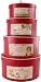 Victorian style French set of 4 oval nesting hat boxes with romantic labels