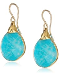 Devon Leigh Amazonite in 24k Gold Foil Earrings
