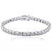 SS Platinum Plated Genuine Diamond 6.5" Line Bracelet