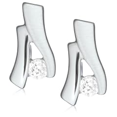 Fossil Damen-Ohrstecker 925 Sterlingsilber Zirkonia JF11983