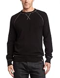 Nautica Mens Barton Solid Crewneck Sweater, Black, Small