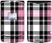 Pink Plaid Design Protective Skin Decal Faceplate for Motorola RAZR V3xx Cell Phone