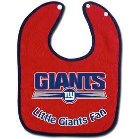 New York Giants 2-Tone Snap Baby Bib