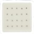 .925 Sterling Silver Nose Stud in Prong Set - 1.8mm Clear CZ - Straight - Set of 20