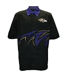 NFL Men's Baltimore Ravens "Slash" Button-Down Shirt (Black/Purple, Large)