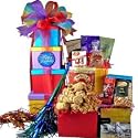SCHEDULE YOUR DELIVERY DAY! Happy Birthday Surprise! Gift Tower - Gourmet Food Gift Basket