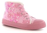 Princess Stardust Glitz Girls Canvas Boots With Flowers - Pink