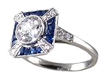ART DECO PLATINUM SAPPHIRE RING