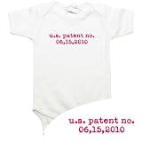 Patent Onesie With Choice Of Pink Blue Green Or Orange Writing