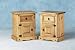 Matching Pair Mexican Corona Pine Bedside Cabinets