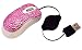 Pink Mini Travel Crystal Rhinestone Laptop Computer Mouse