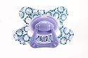 Large Dental Soother Semi Filled Clear Pink Print 12+ months