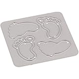 CottageCutz 1.3 by 1.1-Inch Die Cuts, Mini, Baby Footprints