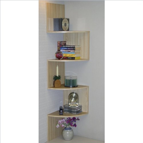 4D Concepts Corner Spacesaver Bookcase, Maple