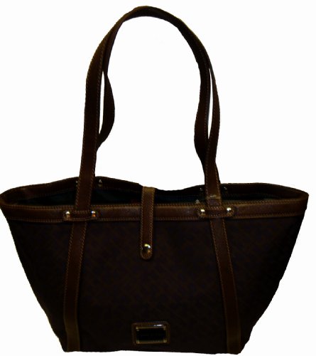 WOMEN'S TOMMY HILFIGER SMALL GEORGIA HANDBAG DARK CHOCOLATE