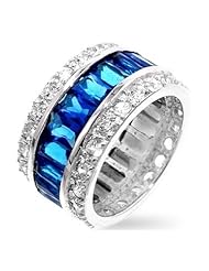 Triple Row Sapphire Eternity Band Ring