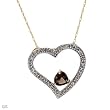Necklace With 0.57ctw Precious Stones - Genuine Diamonds and Topaz in Two tone Gold Length 18in
