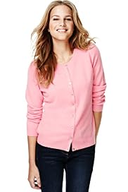 Pure Cashmere Crew Neck Cardigan