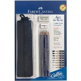  Creative Studio Art To Go Pencil Set 14 Pieces-12 Pencils, Eraser, Sharpener And Bag