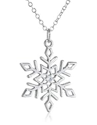 Snowflake Pendant Necklace, 20"