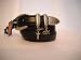 Black Leather Christian Belt with Cross and Fish Charm (L)
