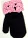 Mt2, One Size Dark Navy Color Magic Mittens Hand Trimmed with Raspbery Chenille Cuff ...