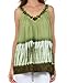 Sakkas Ombre Tie Dye Gauzy Crepe Sleeveless Relaxed Fit Top/Blouse