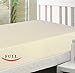 Utopia Bedding Cotton Sateen Fitted Sheet (Full, Beige) – Premium Quality Combed Cotton Long Staple Fiber - Breathable, Durable & Comfortable with Deep Pocket