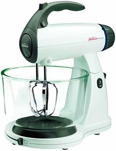 Stand Up Electric Mixer 12 Speeds Locking Head Chrome Beaters Whisks Dough Hooks Two Glass Bowls- Create Your Favorite Muffins Pizza And Many Other Delicious Recipes- 350 Watt Motor- Full Warranty