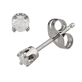 FOJO's14KWhiteGoldPetiteDiamondStudEarring