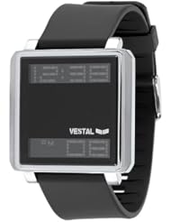 Vestal Unisex TRADR02 Transom Waterproof Black Silver Watch