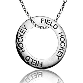 Field Hockey Message Ring Necklace by 