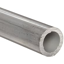 Aluminum 2024-T3 Seamless Round Tubing, WW-T 700/3, 1/2" OD, 1.43" ID, 0.035" Wall, 12" Length