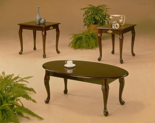 3 pcs coffee&end table set Queen Anne style