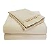 1000 Thread Count Premium Egyptian Cotton, Queen Bed Sheet Set, Single Ply, Solid, Ivory