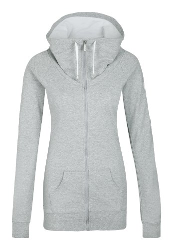 Bench Damen Sweatjacke HAHA, medium grey marl, XS, BLEA2807_GY080X