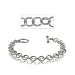Charm Bracelet Sterling Silver w/ Thick Toggle Clasp