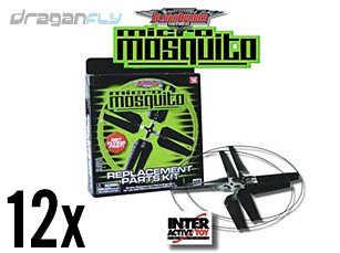 41LxD1egHBL 12 Micro Mosquito RC Helicopter Replacement Parts Kits: 12 Rotor Sets, 12 Tail Propellers, Spacers, Stoppes, Locking Pins