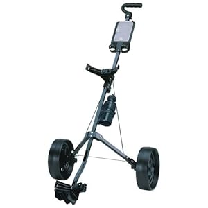 RJ Sports Two Wheeled Pull Cart, Silver/Black